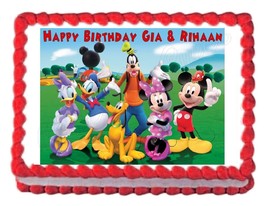 MICKEY MOUSE CLUBHOUSE party edible cake topper decoration frosting sheet - £7.98 GBP