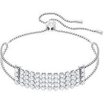 Authentic Swarovski Fit White Crystal Bracelet, Stainless Steel - £74.22 GBP