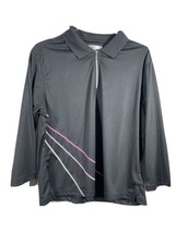 Monterey Women&#39;s Black  1/4 Zip Long Sleeve Golf Active Wear Top XL - $18.04