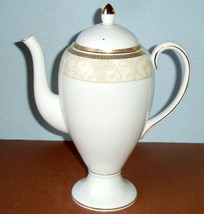 Wedgwood Celestial Gold Footed Coffee Pot Bone China Gold Scrolls 5-Cup New - $94.90