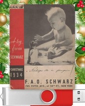 Vintage 1934 FAO Schwarz Christmas Catalog On USB Drive Toys Trains Dolls &amp; More - £14.15 GBP