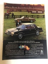 1983 Chrysler Lebaron Vintage Print Ad Advertisement pa11 - £5.42 GBP