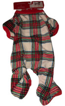 Wondershop Pet Pajamas White &amp; Red Flannel Size Small - £5.37 GBP
