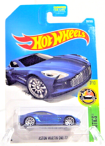 Mattel Hot Wheels Aston Martin One-77 HW Exotics 7/10 2015 1:64 Blue Met... - $5.50