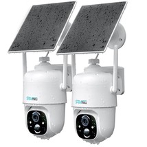 Ai 2K Solar Security Camera Wireless Outdoor, Battery Powered Camera, Two Way Au - £203.75 GBP