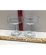 Vintage Pair Glass Crystal Taper Candle Holder Pedestal Base - $222.50 MXN