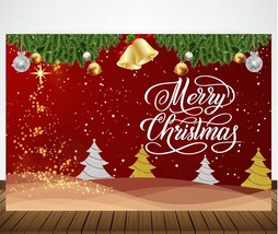 Theme My Party &quot;Merry Christmas&quot; Party Backdrop for Photography Banner (4ft X... - £23.25 GBP