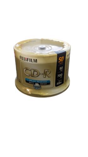 50 pack FUJIFILM 80 Min 700MB CD-R White Surface Inkjet - $19.79