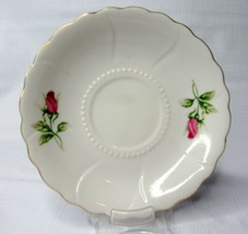 China Teacup and Saucer Set Pink Roses Unmarked - £15.13 GBP