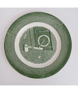 Vtg 50&#39;s Colonial Homestead Underglaze By Cirsa 6.25&quot; Plate #J 52 Spinni... - $14.54