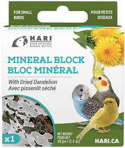 [Pack of 4] HARI Dandelion Mineral Block for Small Birds 1.4 oz - £24.25 GBP