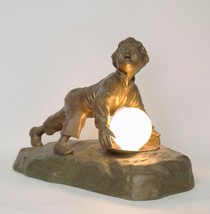 Antique Lamp Art Nouveau Figurine Signed &quot; Th. Cartier &quot; Ugly Boy &quot; 1930... - $8,741.26 MXN
