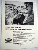 1958 Raytheon Ad Marine Corps Microwave Radio Float It, Fly It, Carry It - $148.93 MXN