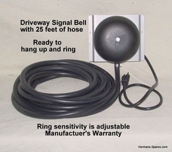 Driveway Service Gas Station Signal Bell w/25&#39; of Hose &amp; Hose End Anchor... - $137.61
