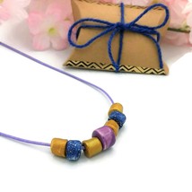 Everyday Statement Beaded Necklace For Women, Colorful Artisan Aesthetic Jewelry - £38.72 GBP