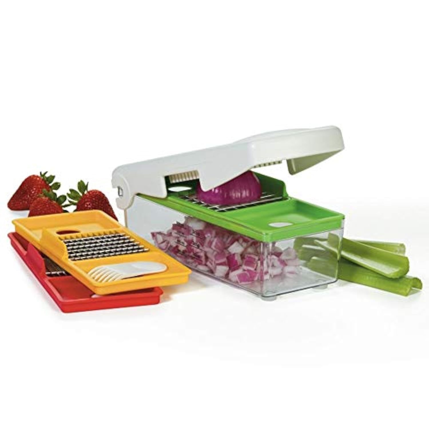 By Progressive Fruit And Vegetable Chopper,White