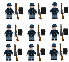 9pcs Connecticut 14th Volunteer Infantry Minifigures American Civil War ... - £23.86 GBP