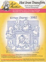 Aunt Martha&#39;s Hot Iron Transfers ~ Kitten Chores - 3982 - $6.93 CAD