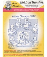 Aunt Martha&#39;s Hot Iron Transfers ~ Kitten Chores - 3982 - $91.26 MXN