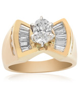 1.25 Carat Oval Shape Diamond Vintage Style Engagement Ring 14K Yellow Gold - £1,876.81 GBP