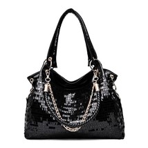 Jiessie&amp;Angela Shoulder Bags For Women Sequins Handbag Ladies Leather Large Capa - £30.17 GBP