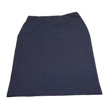 Roz &amp; Ali Straight &amp; Pencil Skirt Women&#39;s Medium Blue Striped Polyester ... - £15.42 GBP
