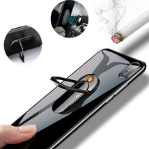 2 In 1 Portable Creative USB Plasma Lighter Mobile Phone Holder Multi-function C - £16.06 GBP