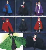 Childs Halloween Birthday Party Play Capes Robes Headpieces Sew Pattern 3-8 - £11.18 GBP