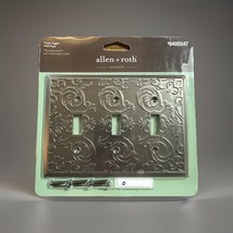 allen + roth Fairhope 3-Gang HEIRLOOM Triple Toggle Metal Wall Plate 040... - $11.87