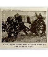 1916 German Army Mechanical Transport Vehicle Print Military Automobilia... - $15.98