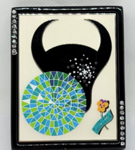 Estee Lauder Collectable TAURUS Zodiac Enamel Rhinestones Compact Mirror - $24.99