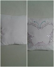 Cute Sequin Butterfly Throw Sofa Accent Pillow 15x15 Inch - £11.70 GBP
