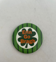 Erin Go Bragh Shamrock Button Pin - £7.86 GBP