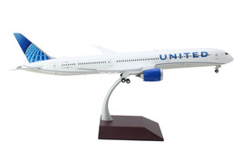 Boeing 787-10 Commercial Aircraft with Flaps Down &quot;United Airlines&quot; White with B - $193.87