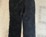 Soft Surroundings Pull-On Black &amp; Silver Damask Ponte Knit Ankle Pants Sz M - $27.76