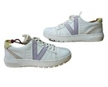 Vionic Simasa Leather Sneakers- Womens- Size 8 White Purple- Casual Shoes - £15.18 GBP