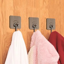 5pcs Wall Hooks Large Adhesive and Free Punching Hooks for Bathroom and Kitchen - £11.17 GBP