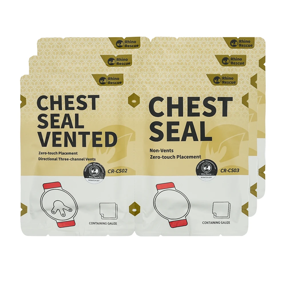 RHINO RESCUE Vent Chest Seal Twin Pack, Military Trauma Dressing, First Aid Kit - £20.96 GBP+