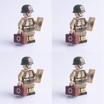 4pcs WW2 US Army Combat Medics Minifigures Set Accessories - £11.98 GBP
