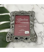 Papel Vintage 90s Pewter Metal Picture Frame Silver Floral Cottagecore Bows - €22,10 EUR