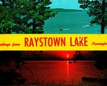 Dual View Banner Greetings From Raystown Lake PA UNP Chrome Postcard - $6.77