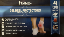 Premium Silicone Heel Protectors 4 Pieces (2 Pairs) One Size Fits All Gel NEW - £11.22 GBP