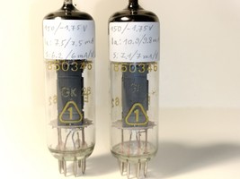 NOS pair of ECC962 / E92CC WF RFT tubes, same codes - $27.72
