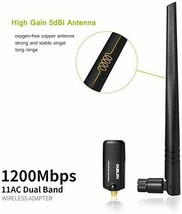 OURLINK USB WiFi Adapter for PC AC1200Mbps Wireless ac1200 with 5dBi Antenna - £10.45 GBP