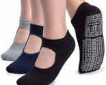 Non Slip Grip Yoga Socks For Women With Cushion For Pilates, Barre, Dance - £23.69 GBP