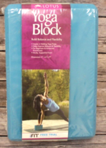 Lotus Yoga Block Foam 3&quot; x 6&quot; x 9&quot; Blue Balance &amp; Flexibilty Brand New S... - £10.94 GBP
