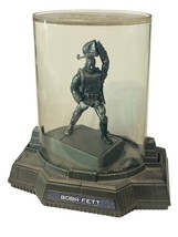 Star Wars Action Figure Toy Boba Fett Titanium Die-Cast Hasbro Display Case Vtg - £23.23 GBP