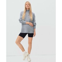 Everlane The Cozy-Stretch Pullover Sweater Wool Blend Smoke Gray L - £42.42 GBP