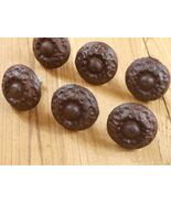 6 Ornate Drawer Knobs Pulls Handles Rustic Cast Iron Kitchen Cabinet Flower - €20,83 EUR
