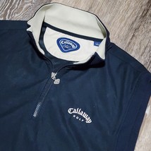 Callaway Golf Men’s Vest Large Navy Blue Half Zip Windbreaker Sleeveless... - $469.08 MXN